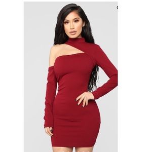 Burgundy Mini Dress